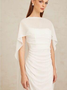 Miss Rosier Leonie White Cape and Dress Size M